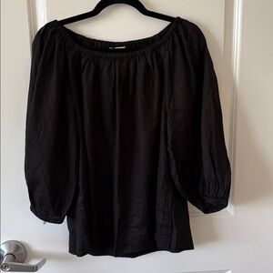 H&M Black Linen Top